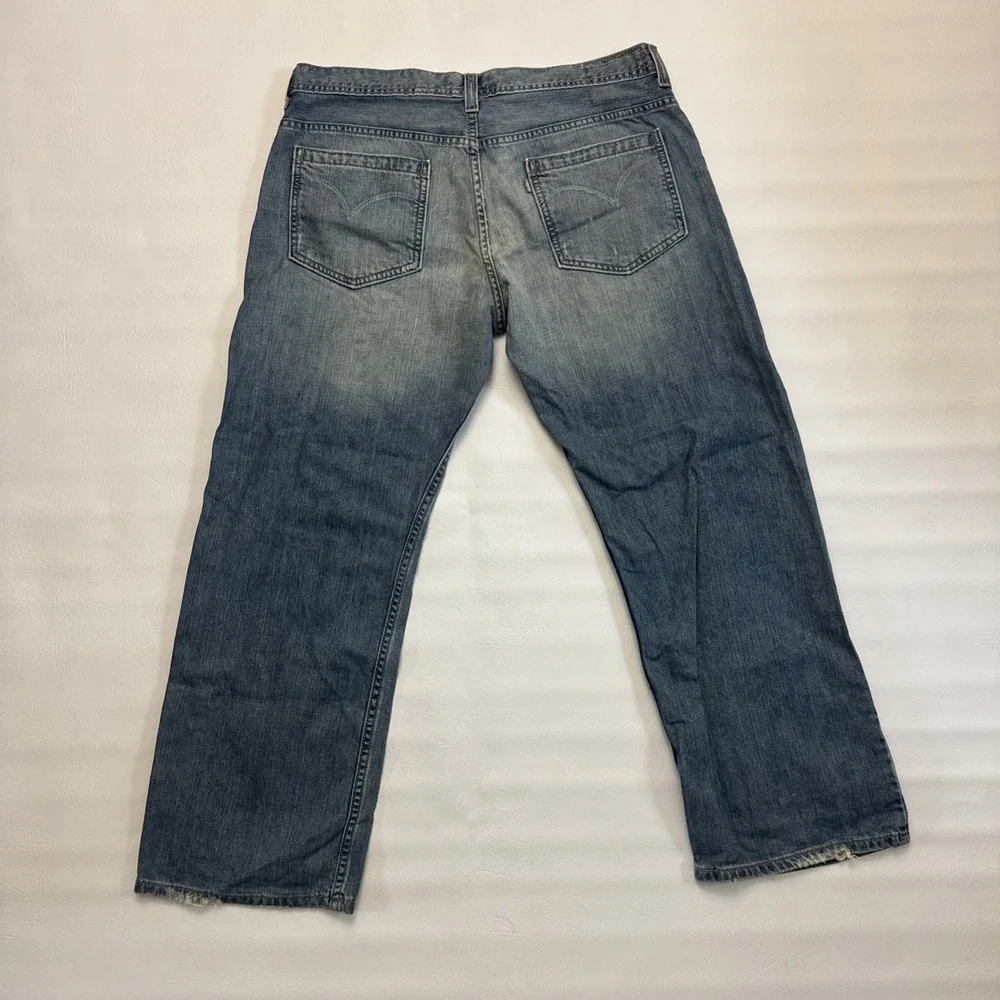 Levis True Straight Silver Tab Mens 36x30 Denim Button Fly Jeans Y2K(Fits 36x28)